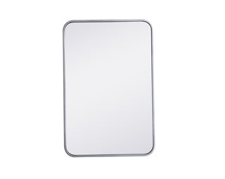 Soft corner metal rectangular mirror 20x30 inch in Silver