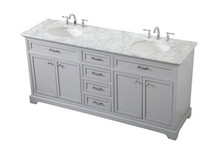 72 inch double bathroom vanity in grey