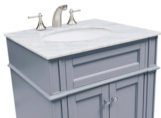 24 In. Single Bathroom Vanity Set In Grey