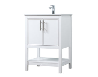 24 Inch SIngle Bathroom Vanity In White