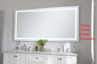 Helios 36in x 72in Hardwired LED mirror with touch sensor and color changing temperature 3000K/4200K/6400K