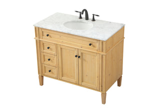 40 inch Single bathroom vanity in natural wood