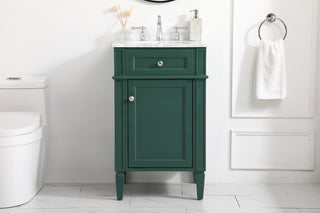 21 inch Single bathroom vanity in green