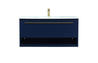 40 inch Single bathroom vanity in blue