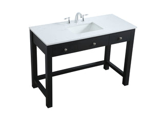 48 Inch ADA Compliant Bathroom Vanity In Black