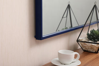 Metal frame rectangle mirror 24x 32 inch in Blue