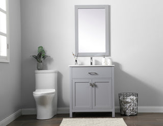 30 Inch SIngle Bathroom Vanity In Grey