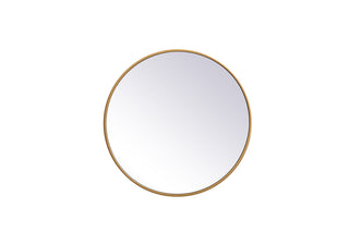 Metal frame round mirror 21 inch in Brass