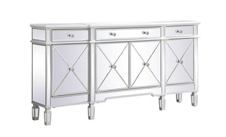 72 inch mirrored credenza in antique white