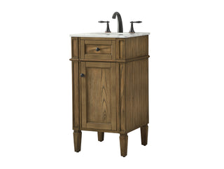 18 inch Single bathroom vanity in driftwood