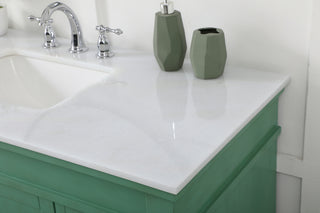 48 inch Single Bathroom vanity in vintage mint with ivory white engineered marble