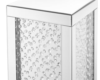 12 inch Crystal End table in Clear Mirror Finish