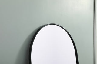 Metal Frame Arch Full Length Mirror 28x74 Inch in Black