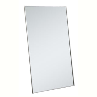 Metal frame rectangle mirror 36 inch in silver