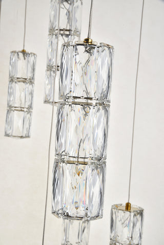 Polaris LED light Gold Pendant Clear Crystal