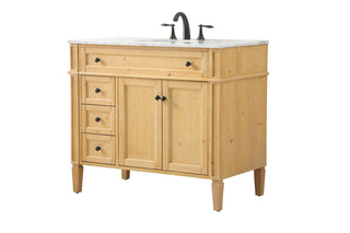 40 inch Single bathroom vanity in natural wood