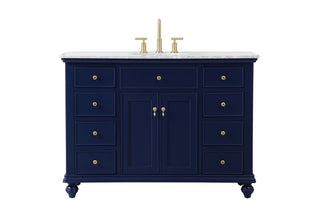 48 inch Single bathroom vanity in blue