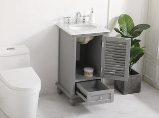 19 inch Single bathroom vanity in grey