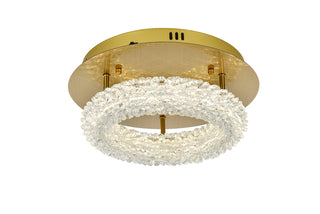 Bowen 14 inch Adjustable LED Flush Mount in Satin Gold