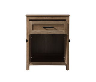 24 Inch Wide Bathroom Storage Freestanding Cabinet In Natural Oak