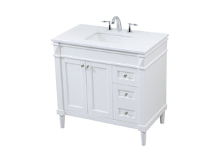 36 inch Single bathroom vanity in white