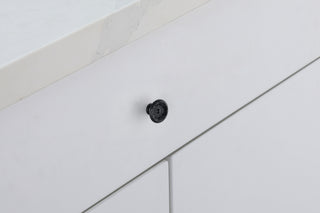 Corio 1.1" Diameter Matte Black Mushroom Knob Multipack (Set of 10)