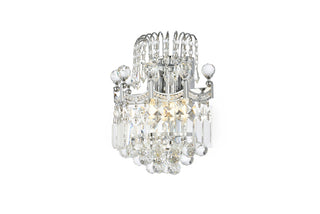 Corona 2 light Chrome Wall Sconce Clear Royal Cut Crystal