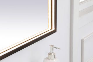 Pier 42x72 inch LED mirror with adjustable color temperature 3000K/4200K/6400K in black