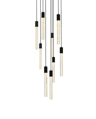 Weston 9 lights pendant in black