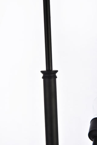 Axel 6 lights black pendant with hanging rod