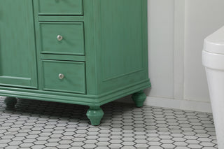 42 inch Single Bathroom vanity in vintage mint with ivory white engineered marble