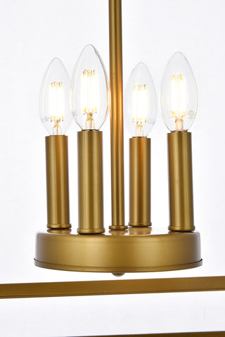 Janet 4 lights pendant in brass