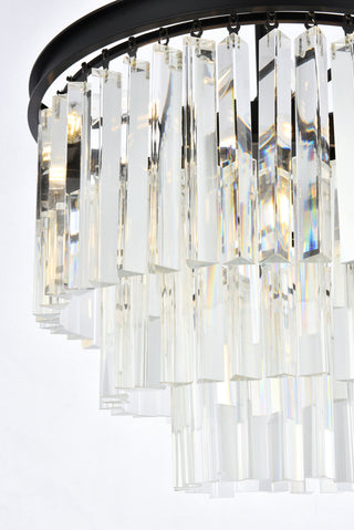 Sydney 9 light Matte Black Chandelier Clear Royal Cut Crystal