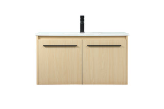 36 inch Single bathroom vanity in maple