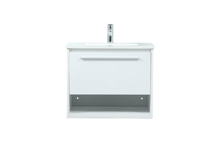 24 inch Single bathroom vanity in white