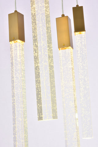 Weston 5 lights pendant in satin gold