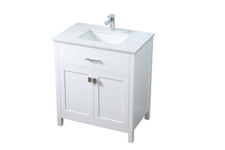 30 Inch SIngle Bathroom Vanity In White