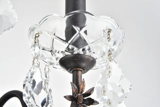 St. Francis 3 light Dark Bronze Wall Sconce Clear Royal Cut Crystal