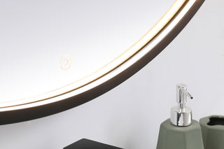 Pier 48 inch LED mirror with adjustable color temperature 3000K/4200K/6400K in black