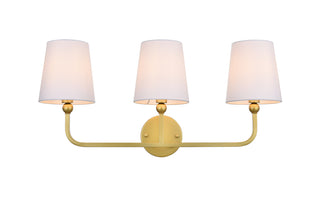 Colson 3 light Brass and Clear Bath Sconce