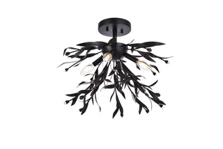 Priscilla 18.5 inch flush mount in black