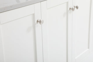 48 inch Single Bathroom Vanity in White with Backsplash