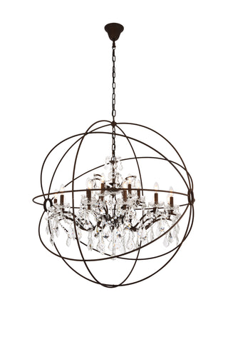 Geneva 18 light Rustic Intent Chandelier Clear Royal Cut crystal