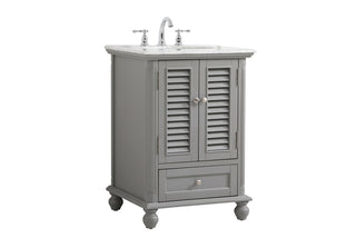 24 inch Single bathroom vanity in grey