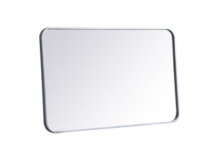 Soft corner metal rectangular mirror 22x36 inch in Silver