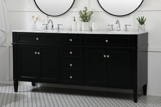 72 inch double bathroom vanity in black