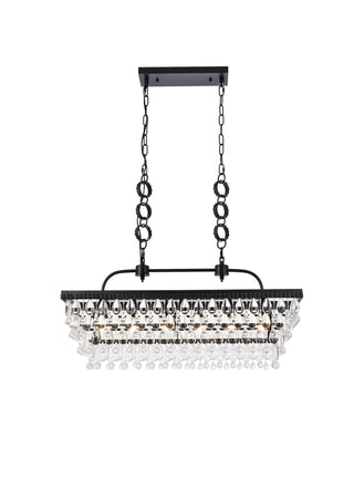 Nordic 32 inch rectangle pendant in black