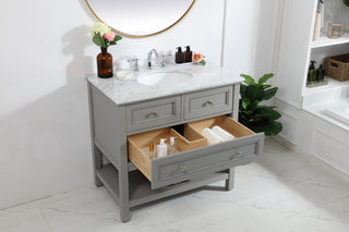 36 in. Single bathroom vanity set in Grey