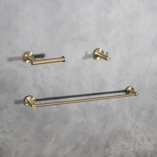 Freya 3-Piece Bathroom Hardware Set in Brushed Gold