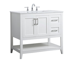 36 inch Single Bathroom Vanity in White